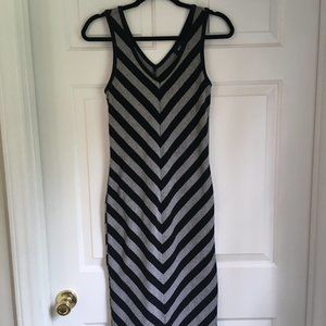 Mossimo Black and Gray Chevron Dress